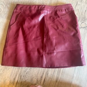 Lulu's Rich Burgundy A-Line Skirt